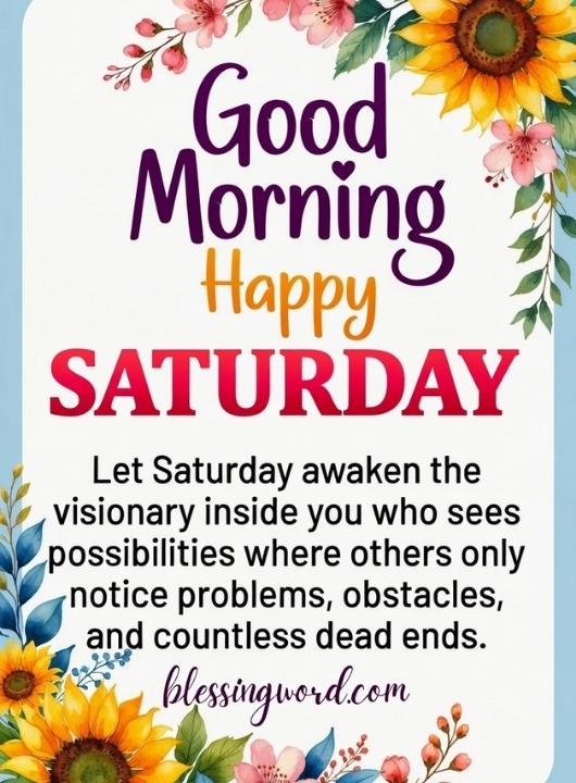 Inspirational Saturday Blessings