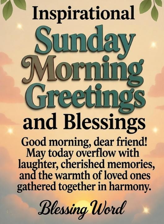 Inspirational Sunday Morning Greetings and Blessings