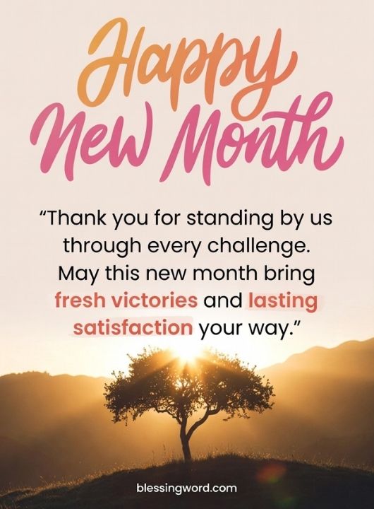 New Month Appreciation Messages to Loyal Clients