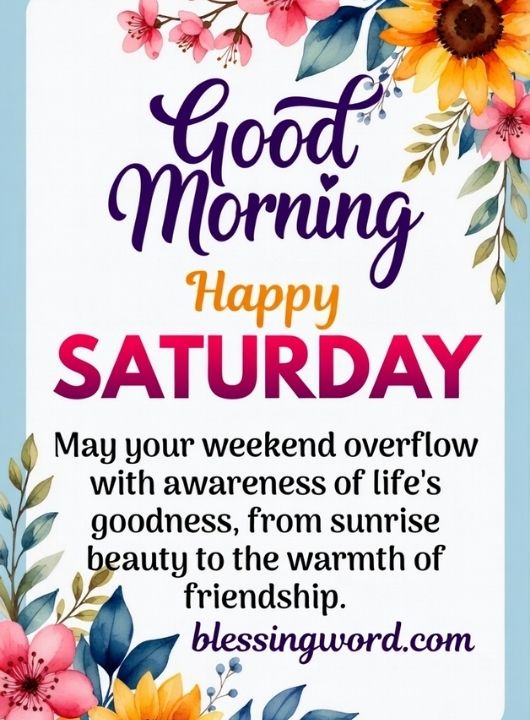 Thankful Saturday Weekend Blessings