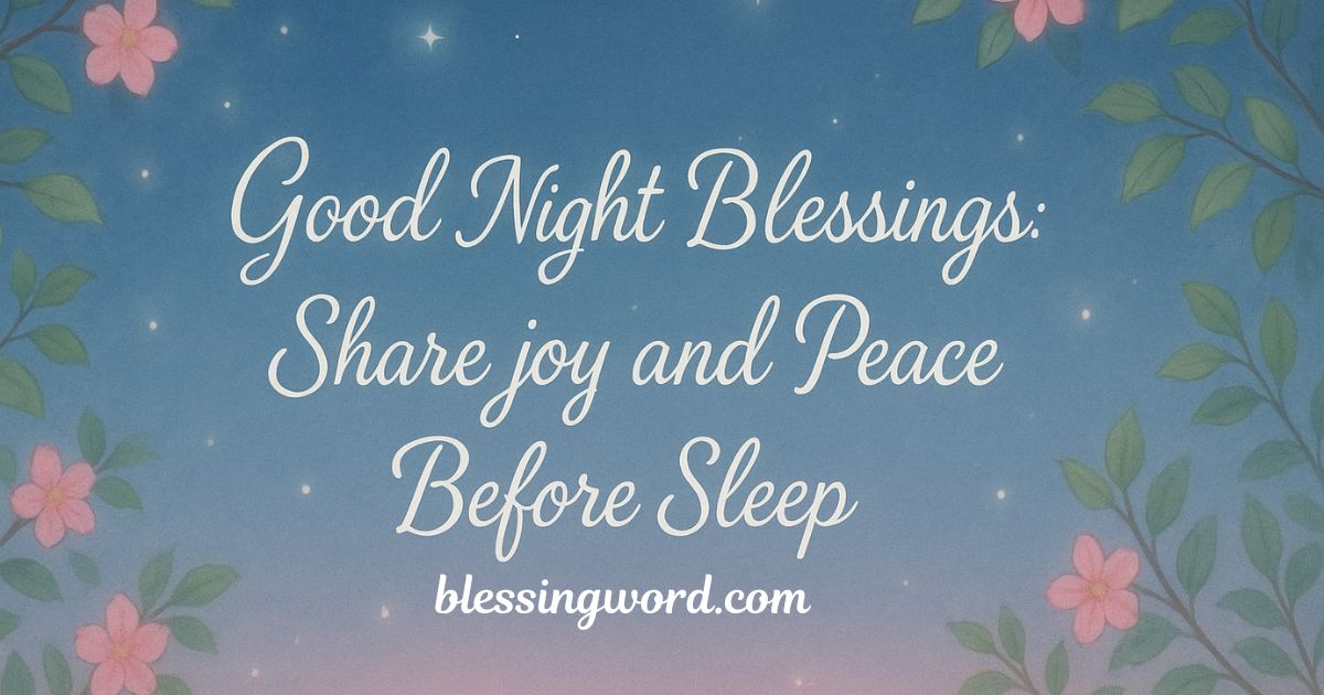 Good Night Blessings